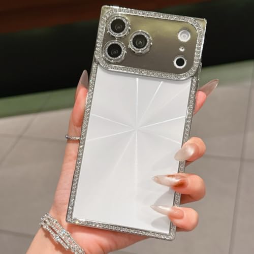 RNOZX For iPhone 16 Pro�p ���O�W���A���[ �X�^�[���C�g �V���C�j�[ �u���C�g���[ �P�[�X ���[�U�[�ϏՌ��iFor iPhone 16 Pro�p/�z���C�g�j