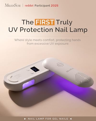 Image of MelodySusie Compact Cordless UV LED Nail Lamp P-PLUS20F for UV Protection