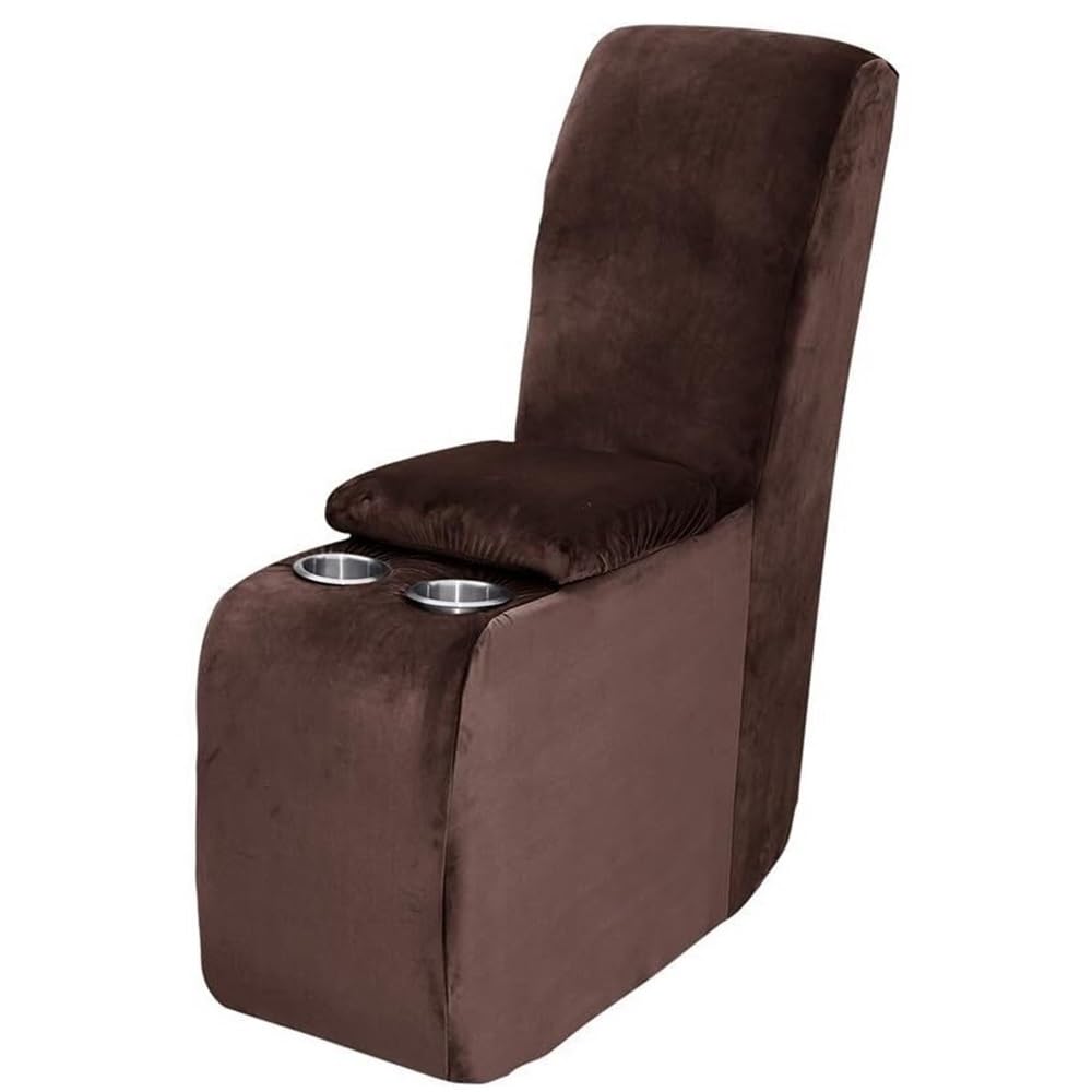HOMEP - Funda para consola reclinable con portavasos y funda para sofá reclinable, protector de piel para sala de estar (marrón)