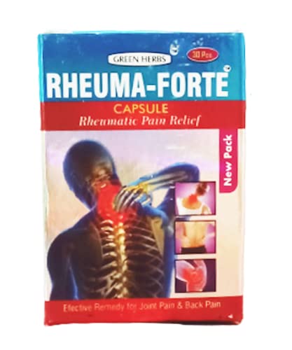 Green Herbs Ayurvedic Rheuma- Forte Pain Relief For Joint Pain, Muscle Pain, Knee Pain, Shoulder Pain, Back Pain, Ayurvedic Herbal Joint and Muscular Pain Relief Capsule-20PCS