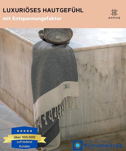 pamuq® Strandtuch XXL – Hamamtuch, Saunatuch, Badetuch & Duschtuch aus Baumwolle, handgemacht, leicht, saugstark, schnelltrocknend… – Ansicht 5