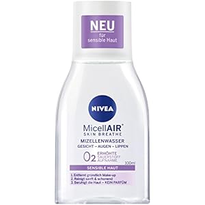 NIVEA MicellAir 5-in-1 micellair water Sensitive (6 x 100 ml), Micellair reinigingswater gevoelige huid, parfumvrij…