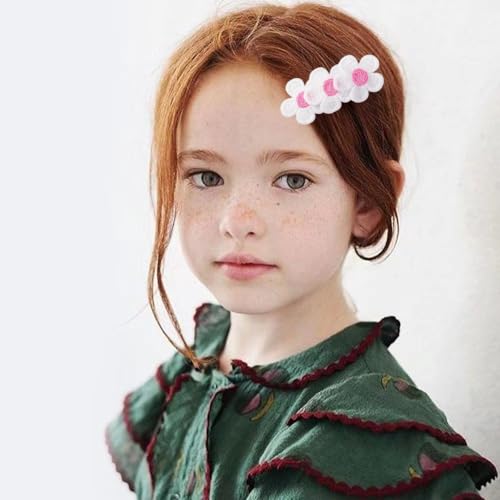 Sunflower Snap Hair Clips White Daisy Flower Hair Clips Hair Hairpin for Girls Women Kids (yellow) image 5