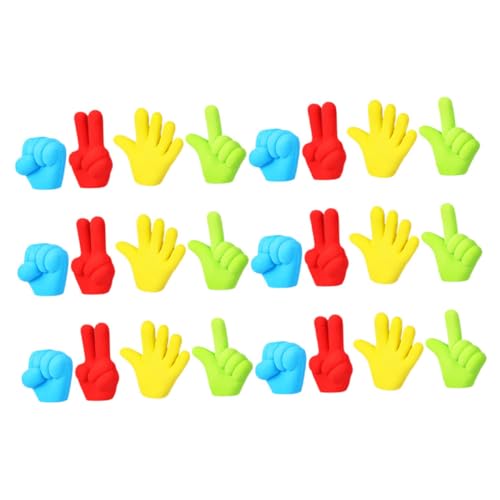 NUOLUX 36個 頭剪刀手指型消しゴム ペン先キャップ兼用 おもしろ文具 学生 教師向け多機能消しゴム デスク飾りとしても活用可能