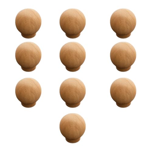 Image of Steam Beech Wood Drawer Knob /Cabinet Door Handle /Door Knobs /Knob for Drawers /Wardrobe Handle (1.5 Inch) Pack of 10-| 3 Years Warranty |