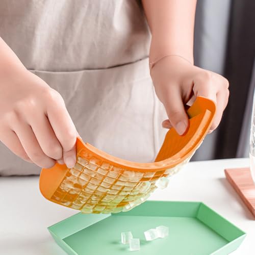 Molde mini para cubitos de hielo de silicona naranja miniatura 5
