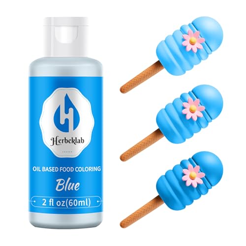 Blue Oil Based Food Coloring – 2 fl oz Professional Grade Concentrated Oil Food Dye for Melting Chocolate, Candy Melts, Cake Pops, Strawberries &amp; Baking