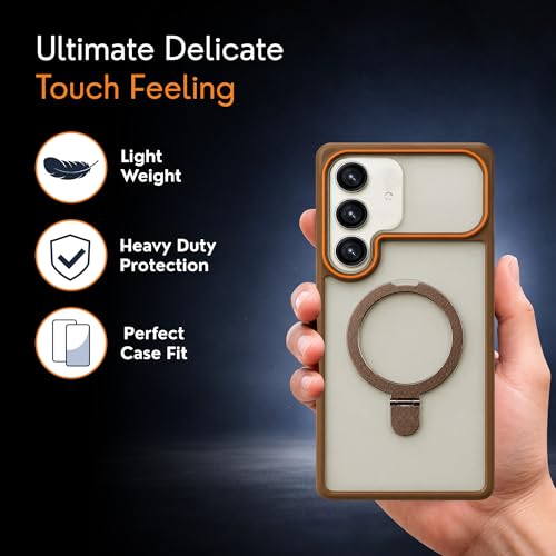 Image of AIBEX Back Cover for Samsung Galaxy S23 Fe 5G MagSafe Compatible | Slim Case with Wireless Charging Support | Anti-Scratch, Shockproof, Anti-Fingerprint & Lightweight Military Protective Cover - Grey