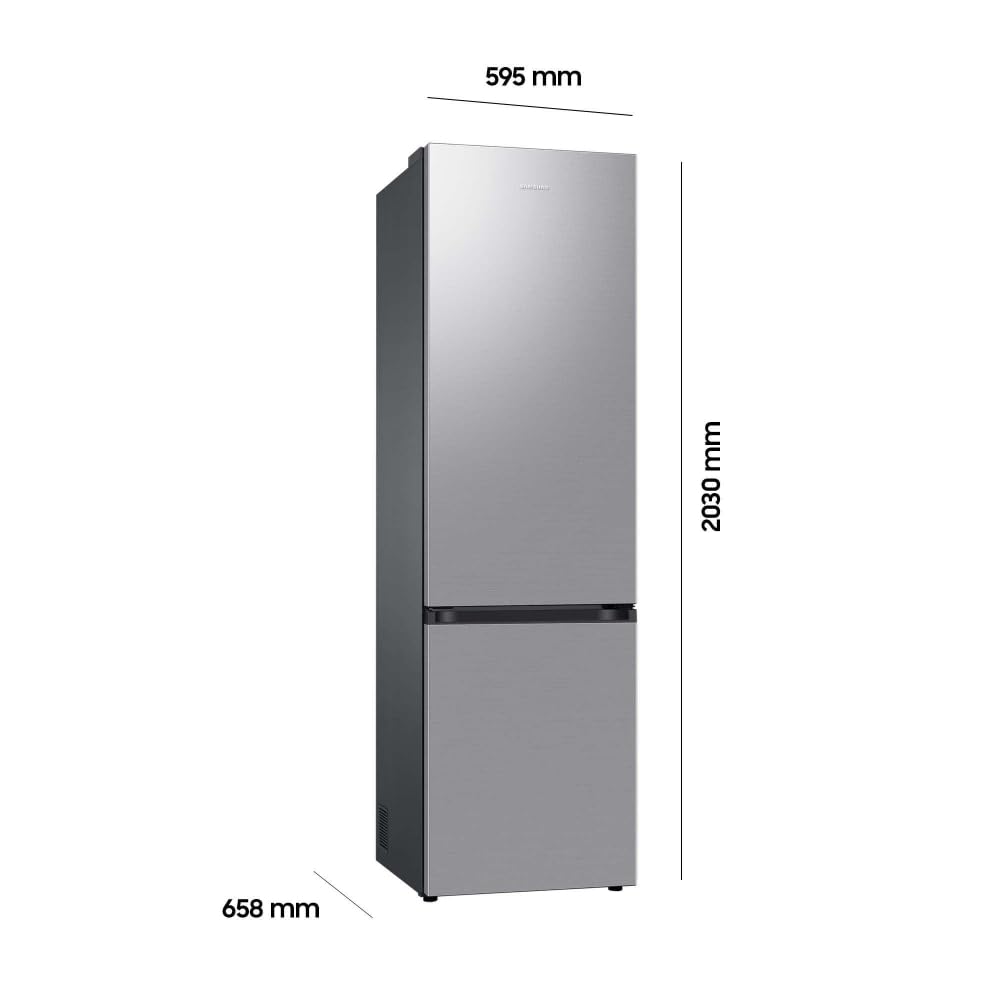 Samsung Kühl-Gefrier-Kombination RL38C600CSA/EG 203 cm 390 l Edelstahl-Look AI Energy Mode