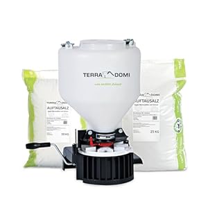 TerraDomi Streusalz Set 10kg mit Streugerät