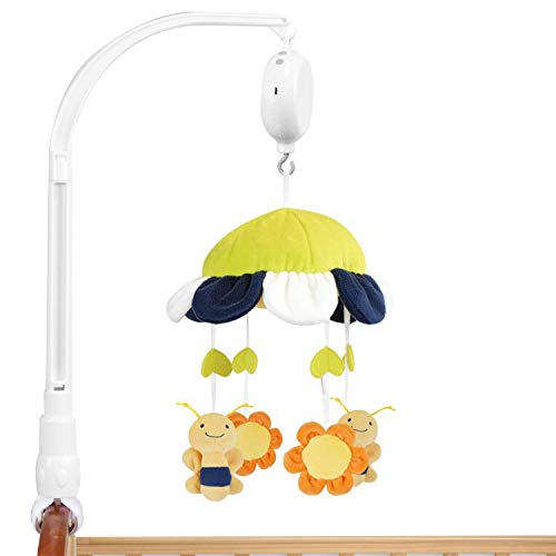 HLEEDUO Baby Crib Mobile with Music, Baby Mobile for Crib, Baby Crib Mobile for Boys & Girls,Baby Crib Mobile for Infant with Rotate Musical Box
