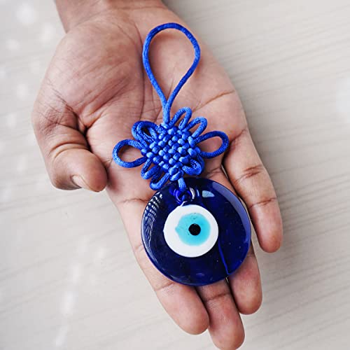 Image of Evil Eye Wall Hanging for Home Decor (2 Inch) | Evil Eye Hanging for Vastu Nazar Suraksha | Evil Eye Hanger for Home Entrance, Car & Office | Hanging for Good Luck, Success, Prosperity