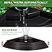 POPETPOP Reptile Water Feeder : Triangle Reptile Water Dish Plastic Automatic Feeder for Turtle Gecko Lizard, 7.66X7.07X9.82inch (Black)