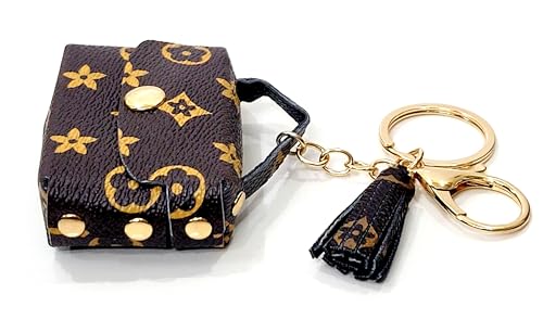 Image of JSR Designer Mini Bag Keychain with Tassel, Gold Chain, Multiple Patterns, Fashion Accessory For Car Bike Purses And Gifting