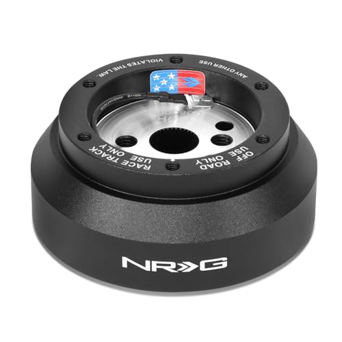 NRG Innovations NRG-SRK-170H Racing Style Steering Wheel Quick Release Short Hub Adapter 6 X 70mm Bolt Pattern Black Body
