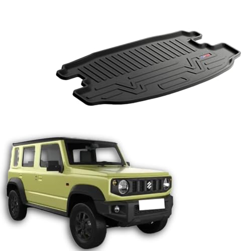 Image of 3D TPE Car Boot Mat for Jimny (Both Automatic & Manual) Custom Fit, Heavy Duty & Anti-Slip Boot Mat | All Weather Resistant, Waterproof & Dustproof Trunk Liner, Car Dicky Mat for Jimny