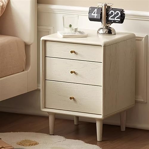 Table de chevet blanche à trois tiroirs pour optimiser l'espace - 7