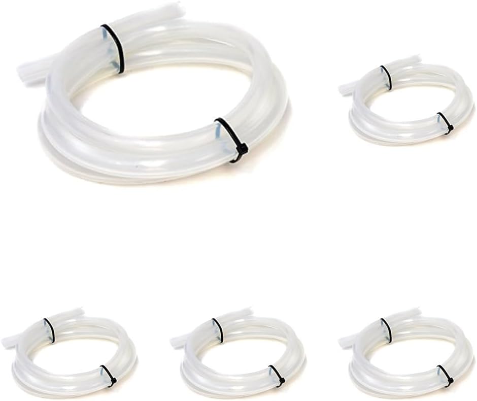 HPS HTSVH8-CLEARx5 Clear 5' Length High Temperature Silicone Vacuum Tubing Hose (40 psi Maxium Pressure, 5/16" ID) (Pack of 5)