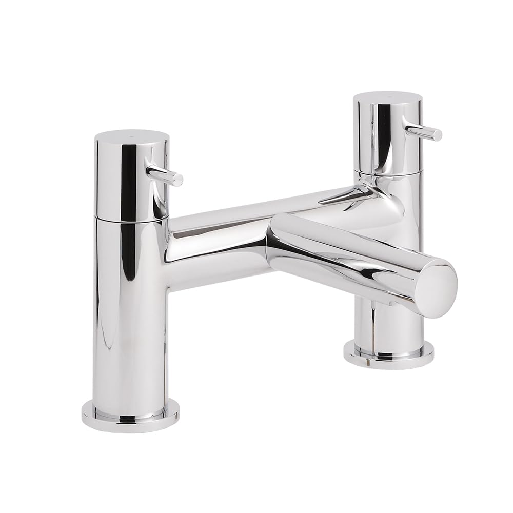 Milano Otto Bathroom Bath Filler Tap Lever Handles - Chrome