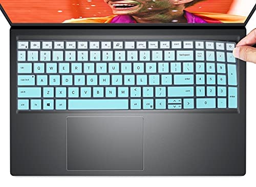 Keyboard Cover for 2021 Dell Vostro 15 5000 5510 15.6, Dell Latitude 3520 15.6, Dell Inspiron 15 5510 5515 5518, Dell Inspiron 16 7610 Laptop Accessories, Ombre Mint