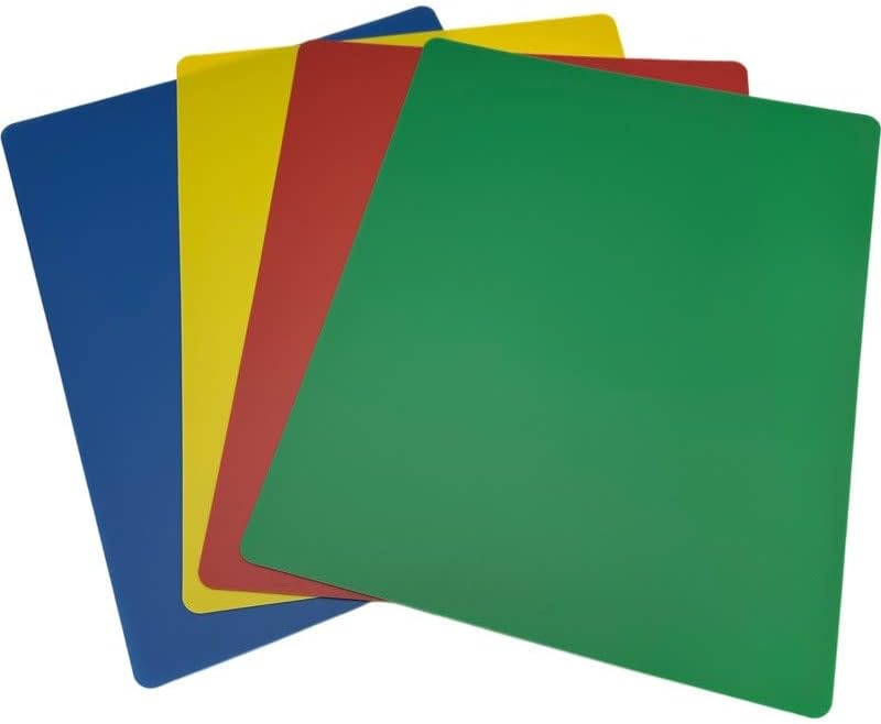 TIJAR® Chopping Board Set, Set of 4 Colourful Flexible Strong Plastic Chopping Boards, BPA-Free Cutting Mats, Non-Porous, Dishwasher Safe (4)