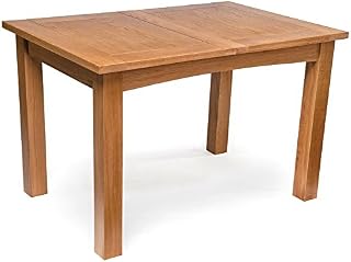 Hallowood Furniture Camberley Oak Butterfly Extending Dining Table for 6 People  Kitchen Table in Light Oak Finishing  Wooden Dining Unit Ideal for Dining Room, Lounge, Café & Restaurant
