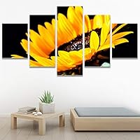 SIGNWIN 5 Panel Canvas Wall Art Modern Art Decorative Elements Dramatic Floral Multicolor Photography Single for Home Decorations Ready to Hang - 12
