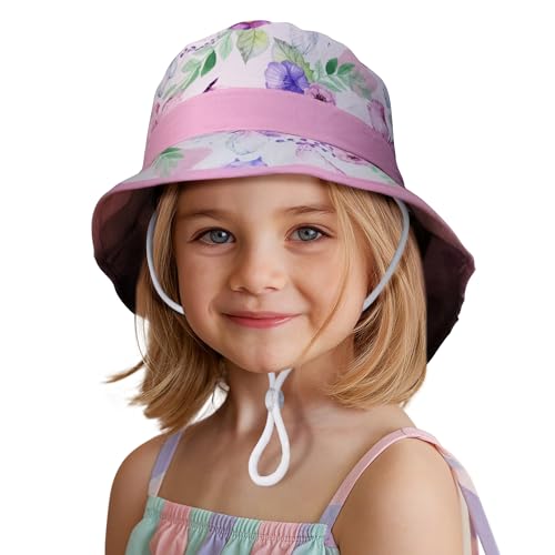 VRITRAZ Sun Protection UPF50+ Bucket Hat Toddler Summer Beach Pla...