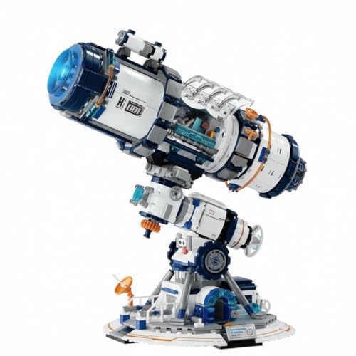 Image of SKY LINE OCEAN Space Telescope Building Set with Lights, 995+ PCS Space Exploration Model Kit for Adults & Teens 14+, STEM Planet Telescope Display Toy, Creative Gift for Space Lovers