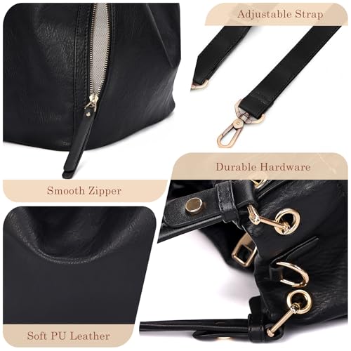 Image of Purses and Handbags, Large Size Faux Leather Hobo Style Handbags for Women, Shoulder Bag with Removable Strap