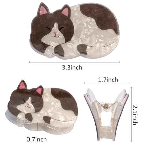 Pinzas para el cabello con diseño de gato para mujer miniatura 6