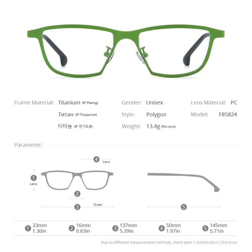 Image of FONEX Colorful Pure Titanium Glasses Frame Women Retro Round Eyeglasses