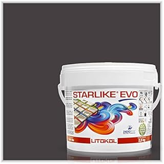 Litokol Starlike EVO Epoxy Tile Grout 145 Nero Carbonio Classic Collection 2.5 kg - 5.5 lbs