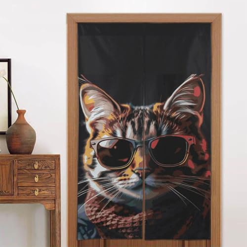 のれん シャワー ドアカーテン ファッション 暖簾 長さ カラー 芸術 猫 部屋仕切り 間仕切り 目隠し 遮光 断熱 壁飾り 壁掛け 見えにくい トイレ キッチ リビング 玄関 廊下 寝室 部屋 温泉 旅館 ホテル 飲食店 ワードローブ 脱衣所 出入り口