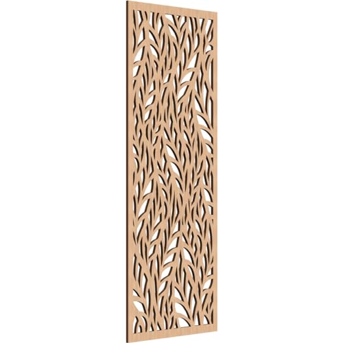 Image of Ortonville Decorative Pierced Fretwork Wood Wall Panels, 21 3 /8 inchW x 54 3 /8 inchH x 3 /8 inchT, Hickory