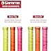 Gamma Sports Neon Tac Overgrip, Tacky Grip for Tennis, Pickleball, Squash, and Badminton Racquets, Assorted 3 Pack