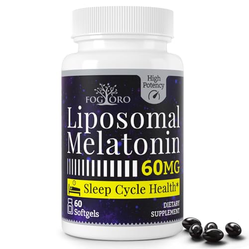 Fogoro Melatonin 60mg-Fall Asleep Faster Stay Asleep Longer High Dose