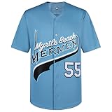 Afuby Kenny Powers Jerseys 55 Myrtle Beach Mermen Stitched Movie Baseball Jersey for Mens S-XXXL (XX-Large, Blue)