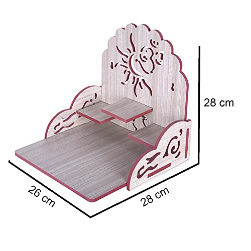 Krupasadhya Wooden Wall Hanging Temple for Home and Shop , Office and Home showpiece Temple 3