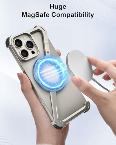 Coque antichoc iPhone 16 Pro Max titane béquille aluminium - 4