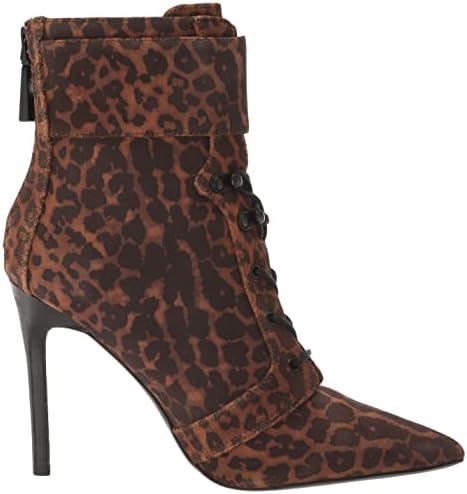 GUESS Women's BOSSI Ankle Boot, TAN Leopard 210, 7.5 | Image 5