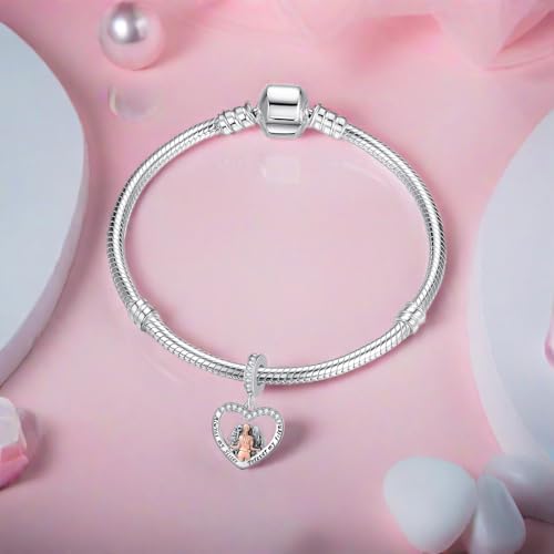 TCHYUN Sisters Love Heart Dangle Charm Cubic Zirconia Bead for Pandora Bracelet Women Gift4