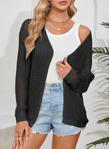 Dokotoo Women’s Crochet Cardigan Sweater Boho Cover-ups Oversized Open Front Tunic Summer Outwear3