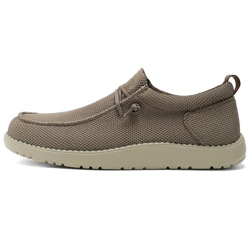Image of 1TAZERO Men's Wide Slip On Shoes Casual Loafers Arch Support Comfort | Wide Fit Design, Arch Support Footbed, Ideal for Plantar Fasciitis Relief, Lightweight All-Day Comfort Walking Shoes