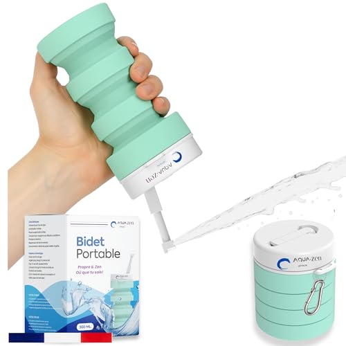 Bidet Portable Istinja compact, Hygiène toilette Intime, Pratique Post Accouchement Maternité Bébé, Lavage Périnée fesses, Portatif Sac à Main dos, Voyage Camping...
