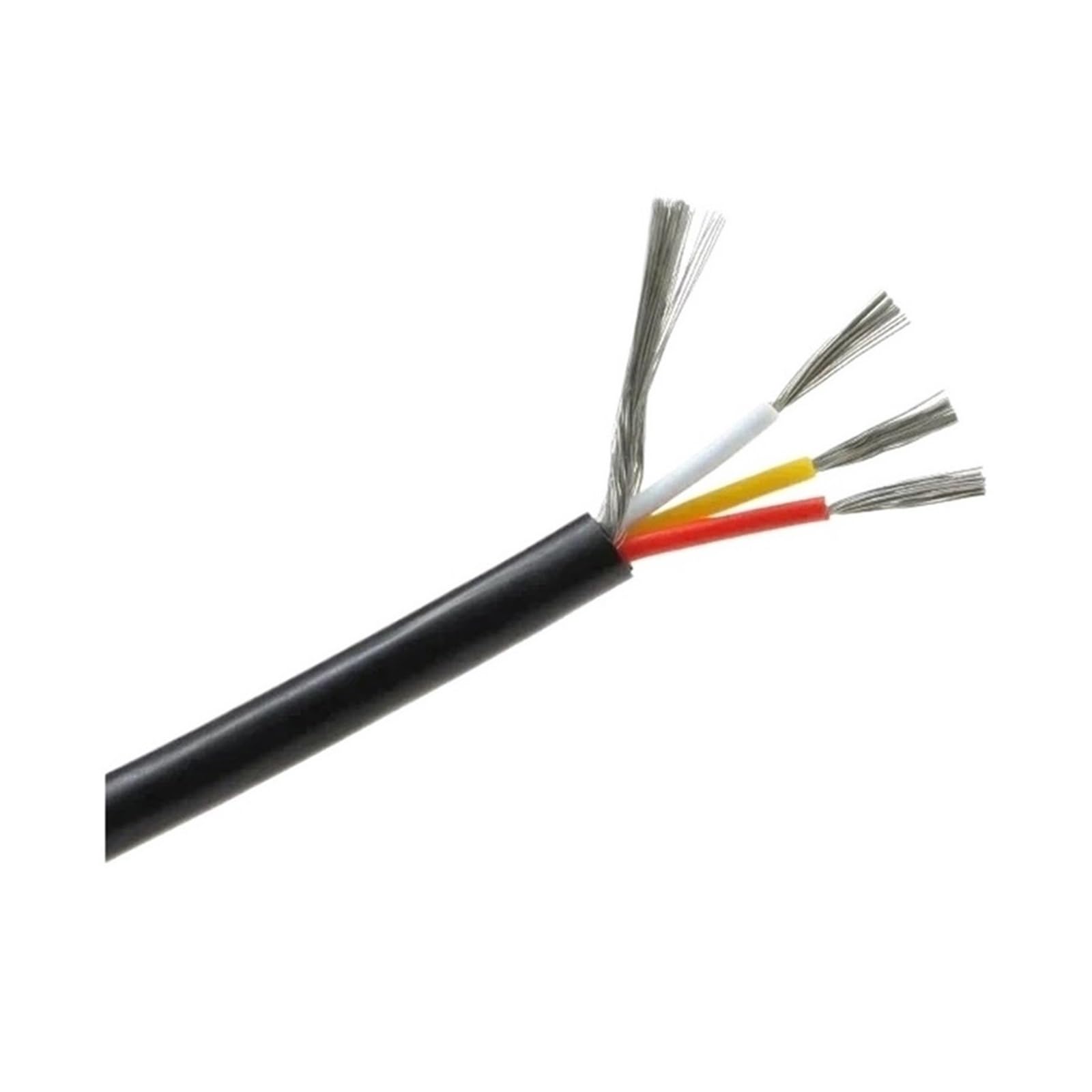 Câble commande en cuivre UL2547 blindé 3 conducteurs flexible noir 5m