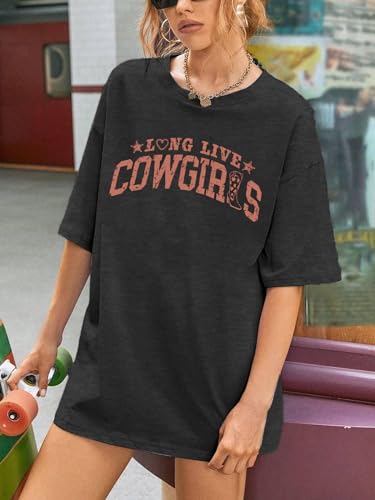 SFHFY Long Live Cowboys Shirts Women: Oversized Cowgirls Tshirt Country Music Tee Vintage Western Short Sleeves Tops3