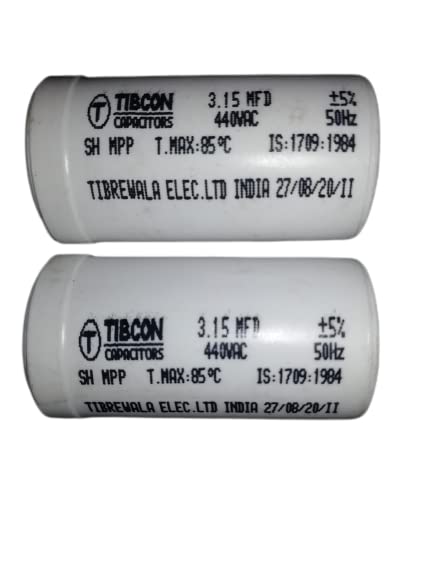 True Light (Tibcon) Capacitor for Ceiling Fan 3.15 MFD, Increasing Fan Speed (2pcs) White discount deal
