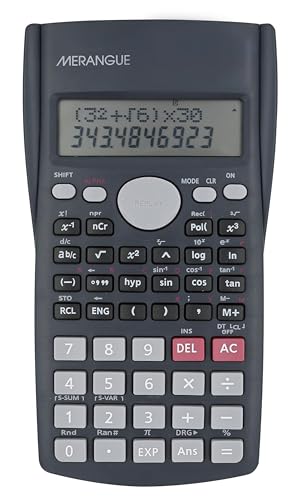 Merangue Scientific Calculator, 10-Digit Engineering and Financial Calculator with 2-Line Display, Easy-to-Use Calculator with Ergonomic Grip and Protective Case, Gray image 7