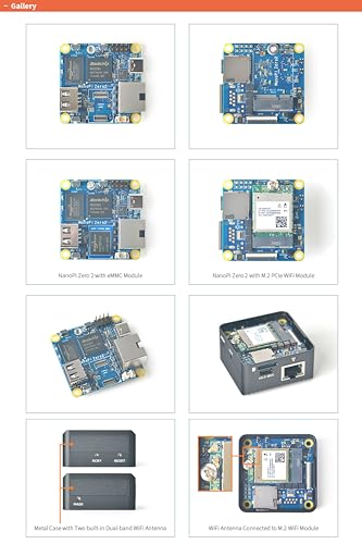 Image of NanoPi Zero2 Mini WiFi Router, Portable Fast GigE Computer, 1GB /2GB LPDDR4X RAM Rockchip RK3528A SoC, 4K H265 /H264 Decoder, Gigabit Ethernet Port for IoT Smart Gateway (2GB with M.2 WiFi Module)